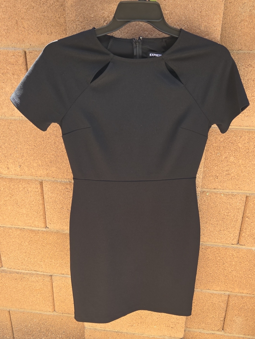 Express Black Cutout Mini Sheath Size Small Dress